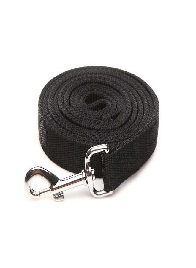 Taida Strong Nylon Dog Leash for Medium Large Dogs, 6 FT/7FT 2-Layer, 1 Inch Wide (Black, 1'' x 2 FT) - Image 2
